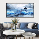 ZUITINGHUA Black Framed Canvas Wall Art For Living Room Large Wall Decor For Office Bedroom Decoration Ocean Landscape Pictures Black And White Paintings Artwork Mural Aesthetic Home Decor 30x60 In by CozyNest Decor