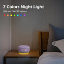 Buffbee Sound Machine & Alarm Clock 2-in-1, 0-100% Clock Face Brightness, Bottom Colored Light, Sleep Timer, Precise 30-Level Volume White Noise Machine, Digital Alarm Clocks for Bedrooms - Purple by TinyTreasures Baby Boutique