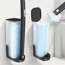 squish 2 Kit Disposable Toilet Brush with 32 Refills, Toilet Bowl Toilet Brush and Holder, Wall Mounted Toilet Brush with No Drilling Adhesive for Toilet Cleaning by CozyNest Decor