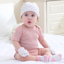 Baby Hats Mittens and Socks Set Cotton Newborn Hat Beanie Soft Infant Girls Boys Caps Gloves 0-6 month by TinyTreasures Baby Boutique
