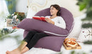 Meiz Pregnancy Pillow, Cooling Silky Pregnancy Pillows for Sleeping, 65" Maternity Pillow for Tall Pregnant Woman with Cooling Silk Jersey Cover, Purple by TinyTreasures Baby Boutique