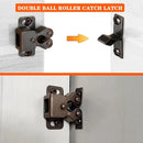 8 Pack Cabinet Latch Double Roller Catch for Cupboard Closet Cabinet Door Latches and Catches, Bronze by TinyTreasures Baby Boutique