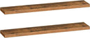 HOOBRO Floating Shelves for Wall, Wall Mounted Shelf Set of 2, 55" Hanging Shelf with Invisible Brackets, for Wall in Bathroom, Bedroom, Toilet, Kitchen, Living Room, Office, Rustic Brown BF140BJP201 by CozyNest Decor