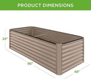 Best Choice Products 8x4x2ft Outdoor Metal Raised Garden Bed, Deep Root Planter Box for Vegetables, Flowers, Herbs, and Succulents w/ 478 Gallon Capacity - Taupe by GreenHaven Gardens