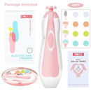 FANSIDI Baby Nail File Electric Nail Trimmer Safe Baby Nail Clippers Manicure Set with 10 Grinding Heads 8 Sandpapers, Trim Polish Groom for Newborn Infant Toddler or Adult Toes Fingernails Care, Pink by TinyTreasures Baby Boutique