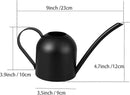 IMEEA Small Watering Can for Indoor Plants Stainless Steel Watering Can with Long Spout 15oz/450ml, (Black) by GreenHaven Gardens