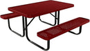Coated Outdoor Furniture Heavy-Duty Portable Outdoor Kids Table, Punched Steel Kids Picnic Table, Commercial-Grade Picnic Table, Made in America (4ft Rectangular, Childrens, Textured Burgundy) by GreenHaven Gardens