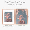 Homeforia 11x14 Picture Frame Rose Gold, High End Metal 11x14 Wall Hanging Frame with Mat 8x10, 11 x 14 Poster Frame Matted to 8 x 10 inch Photo, 11by14 Thin Frames, Tempered Glass, Wall Kit, Set of 1 by CozyNest Decor