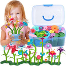 BIRANCO. Flower Garden Building Set - Grow up! Fun Stacking Toys for Toddlers and Kids Age 3-6 Year Olds, Educational Activity for Preschool, Cool STEM Gardening Gifts for Girls (138 PCS) by TinyTreasures Baby Boutique