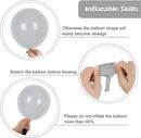 RUBFAC 129pcs Gray Balloons Different Sizes 18 12 10 5 Inches Matte Grey Latex Balloon Garland Arch Kit for Birthday Party Graduation Baby Shower Wedding Holiday Decoration by TinyTreasures Baby Boutique