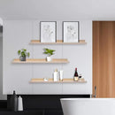 AZSKY 36 Inch Picture Ledge Shelf Solid Wood Large Floating Shelves Wall Mounted Rustic Natural Shelves for Home, Living Room, Bedroom, Bathroom, Office 3 Same Sizes by CozyNest Decor