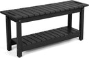 41" Shower Bench, Waterproof Poly Lumber Shower Stool for Shaving Legs, Shower Chair Seat Holds up to 400lbs, Bathroom Bench for Inside Shower, Non-Slip (Black) by TinyTreasures Baby Boutique