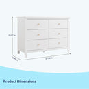 Graco Sasha 6 Drawer Dresser (White) – GREENGUARD Gold Certified, Wood Storage for Nursery or Kids’ Room, Safe Interlocking Drawer System & Easy Assembly with Pre-Installed Tracks by TinyTreasures Baby Boutique