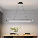 Island Lights, Linear Pendant Light LED Dimmable Hanging Light Fixture, 3000K-6500K with Remote Control,Chandeliers for Dining Room(Black,39.3IN) by CozyNest Decor