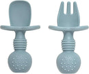 Baby Spoons and Forks Feeding Set, 6 Pack Silicone First Stage Self Feeding Toddler Utensils, BPA Free, Baby Led Weaning Supplies for Training Spoons by TinyTreasures Baby Boutique