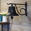 NACH Rustic Cast Iron Doorbell, Medium Door Bells for Homes, Classic Dinner Bell, Black Doorbell, 12.2 x 7.7 x 8.3 Inches, JS-90-096 by GreenHaven Gardens
