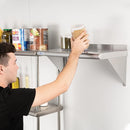 HARDURA Stainless Steel Shelf 12" x 36", 230lb Commercial Shelves Wall Mount Metal Shelving with Backsplash and Brackets for Kitchen, Restaurant, Laundry Room and Home by CozyNest Decor