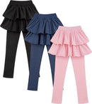 Girls School Uniform Pants Leggings with Skirts Stretch Warm Jegging 4-12 Years by TinyTreasures Baby Boutique