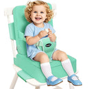 Toddler Booster Seat for Kitchen Chair, 2-in-1 Dining Table Booster Seat with Backrest & Adjustable Straps – Easy-Clean, PU Portable Toddler Eating Travel Increasing Cushion-Green by TinyTreasures Baby Boutique