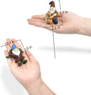 Garden Miniature Gnomes Set of 5PCS,Happy Life Gift for Outdoor Fairy Garden Yard Lawn Décor by GreenHaven Gardens