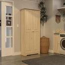 Pantry Cabinet Storage Cabinet with 2 Doors Solid Wood - Adjustable Shelves for Kitchen, Dining Room, or Utility Room Organization by CozyNest Decor