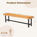 AVAWING Outdoor Wood Benches Set of 2, Patio Wooden Picnic Bench Waterproof, Backless Long Garden Park Chair for Porch, Balcony and Deck, Natural by CozyNest Decor