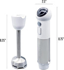 OVENTE Cordless Immersion Hand Blender, 300W Rechargeable Handheld Portable Stick Mixer with Speed Pulse Activating Sensor and Stainless Steel Blades for Smoothies, Shakes or Baby Food, White HR995W by TinyTreasures Baby Boutique