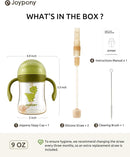 Sippy Cups for Toddlers 1-3, Spill Proof Weighted Straw Cup with Handle for Baby 6 Months + old, 2 Silicone Straws, PPSU, BPA Free, 9 oz (Green) by TinyTreasures Baby Boutique