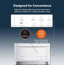 Self-Cleaning Bottom Load Water Cooler Dispenser with Ice Maker for 5 Gallon 3 Temperature Settings 22lbs Daily Capacity White by CozyNest Decor