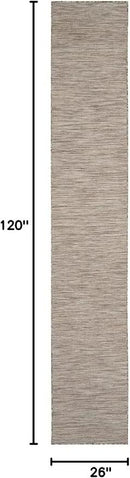 Nourison Positano Indoor/Outdoor Beige 2'2" x 10' Area Rug, Easy Cleaning, Non Shedding, Bed Room, Living Room, Dining Room, Backyard, Deck, Patio (2x10) by CozyNest Decor