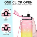 Enerbone Water Bottle, Leakproof BPA & Toxic Free, Motivational Water Bottle with Times to Drink and Straw, Fitness Sports Water Bottle with Strap for Office, Gym, Outdoor Sports by CozyNest Decor