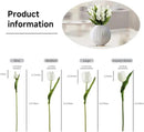 Buart Artificial Tulip in Bulk for Home Kitchen Wedding Bridal Bouquet,Fake White Flowers for Valentine's Day Mother's Day Easter Table Centerpieces Decorations(Mini Size,Real-Touch,12pcs) by CozyNest Decor