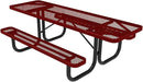 T8H2-TXTBUR Heavy Duty Rectangular Portable Picnic Table, Handicap Accessible on Both Ends, 8 Ft, Textured Burgundy, Made in America by GreenHaven Gardens