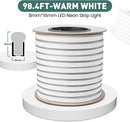 GZBtech Flexible LED Neon Rope Lights 100FT,AC 110-120V Waterproof Strip Light, 120 LEDs/M Cuttable Connectable Neon Lighting for Indoor Outdoor Home Decor/Commercial Building Use-Warm White 30M by CozyNest Decor