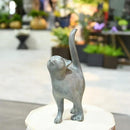 Newman House Studio Garden-Statues Cat-Figurines Home Garden Decor - Farmhouse Backyard Polyresin Kitten 7.6L x 4W x 14.5H inch by GreenHaven Gardens