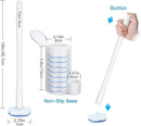 Disposable Toilet Brush Holder Set Toilet Wand (Pack of 2) Toilet Cleaner Scrubber with 24 Refills by CozyNest Decor