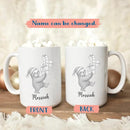 Sloth Ceramic Mug Cup Gift For Sloths Lover Boyfriend Girlfriend Birthday Christmas, Personalized Animal White Accent Tea Cup 11 15 Oz, Custom Name Sloths Coffee Mug Gift For Family Friends Besties by TinyTreasures Baby Boutique