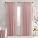 MIULEE Baby Pink Back Tab Blackout Curtains 84 Inch Length 2 Panels Set for Living Room Bedroom Privacy, Rod Pocket/Pinch Pleated Thermal Insulated Room Darkening Light Blocking Drapes, W66xL84 by TinyTreasures Baby Boutique