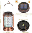 Outdoor Garden Decor, 4 Pack Solar Lantern Waterproof Warmwhite Mason Jar Hanging Lights, Porch Decorative for Garden Yard Patio Backyard Deck Courtyard Lawn by GreenHaven Gardens