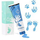 75ml Blue Baby Hand and Footprint Ink Kit, Baby Handprint Footprint Paint for Newborn Keepsake, Dog Cat Paw Print Kit, Washable, Non Toxic Acid-Free, Safe Gentle for Ideal New Mom Gifts by TinyTreasures Baby Boutique