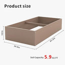 HDPE Raised Garden Bed 47.24 * 24.4 * 9.65 in,Vegetable Planter Bed Outdoor,Elevated Horticulture Planter Bed,Waterproof,Rot-Resistant and Non-Cracking Above Ground Garden Bed(Light Brown) by GreenHaven Gardens
