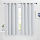 NICETOWN Room Darkening Curtains for Living Room - Easy Care Solid Thermal Insulated Silver Grommet Light Blocking for Bedroom (2 Panels, 46 by 63, Greyish White) by TinyTreasures Baby Boutique