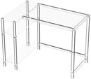 Eglaf Acrylic L-Shaped Desk - Clear Desk with Reversible Storage Shelves - Modern Home Office Desk Corner Desk for Study, Writing, Rectangular Legs, Easy Assembly, 39.4" L x 27''W x 29.5" H by CozyNest Decor