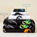 PERFEMET Twin Kids Bedding Sets 4-Piece Cartoon Dinosaur Boys Comforter with Sheets Ultra Soft Reversible Colorful Animal Children Bed in a Bag Set(Dinosaur, Twin) by TinyTreasures Baby Boutique