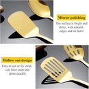 Homquen Gold Kitchen Utensils Set 4pcs, Titanium Gold Plating Stainless Steel Cooking Utensils Set, Kitchen Tools Spatulas Set, Cooking Spoons, Home Essentials Kitchen Gadgets Accessories by CozyNest Decor