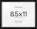 Homeforia 8.5x11 Diploma Frame Black Wood, High End Oak 8.5 x 11 Certificate Frames, 11x8.5 Black Document Frames for Wall or Tabletop, 8.5 by 11 Award Wooden Frame, Tempered Glass, Wall Kit, Set of 1 by CozyNest Decor