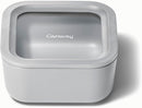 Caraway Glass Food Storage - 4.4 Cup Glass Container - Ceramic Coated Food Container - Non Toxic, Non Stick Lunch Box Container with Glass Lids - Dishwasher, Oven, & Microwave Safe - Gray by TinyTreasures Baby Boutique