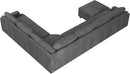 Nolany Dark Grey Corduroy U Shape Modular Sectional Couch with Storage Ottoman, 72.9"D x 128.5"W x 35"H, 6 Seater, Plush, Easy Assembly by CozyNest Decor