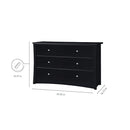Storkcraft Crescent 6 Drawer Bedroom Dresser (Black) – GREENGUARD Gold Certified, Nursery Dresser for Kids Bedroom by TinyTreasures Baby Boutique