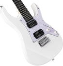 Bullfighter 34 Inch Kids Mini Strat Electric Guitar for Boys Girls, Beginner’s Electric Guitar Kit with Gig Bag, Picks, Cable, Strap, Extra Strings D120-R (blue) (White) by TinyTreasures Baby Boutique